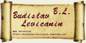 Budislav Levičanin vizit kartica